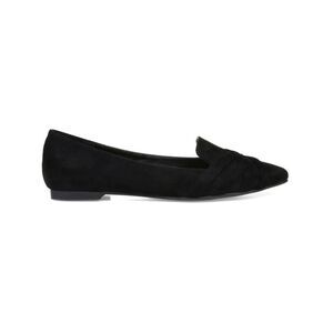 JOURNEE COLLECTION Womens Black Criss-Cross Pattern Mindee Toe Slip On Loafers 6